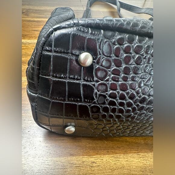 NWT Patricia Nash 10th Anniversary Blck Croc Soft Leather Drawstring Witney Tote - Picture 11 of 11